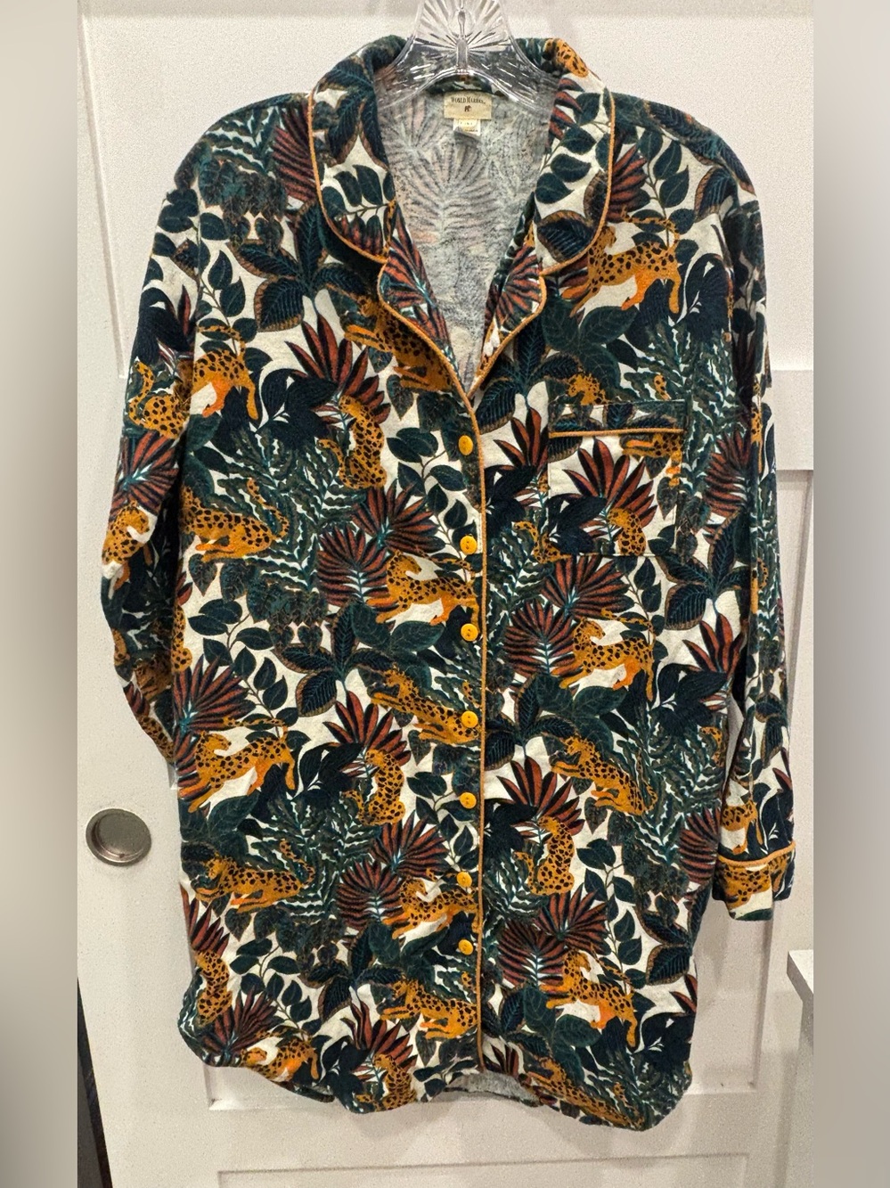 Cost Plus World Market Jungle-Themed Flannel Nightshirt & Pajama Bottoms